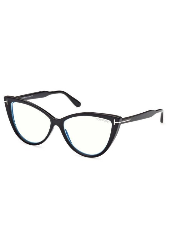 Tom Ford Accessories - Tom Ford FT5843-B 005 Black Cat Eye Blue Light Glasses